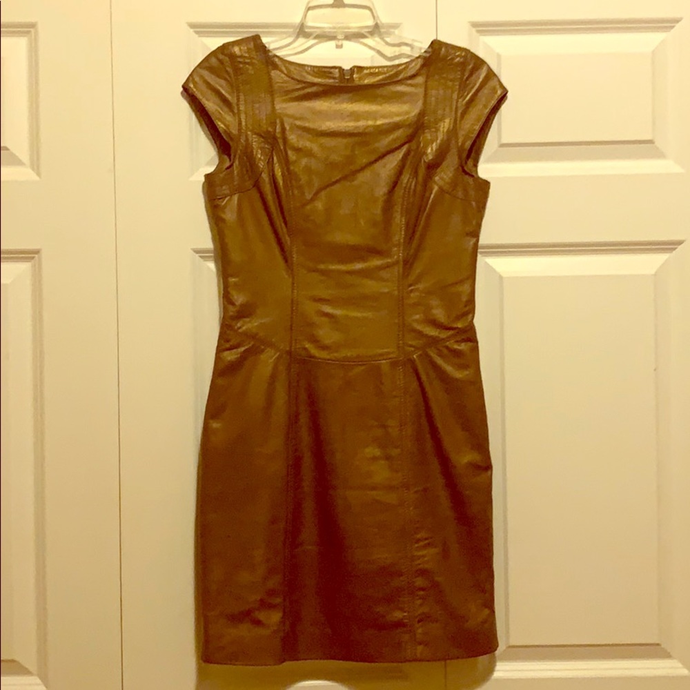 Real leather dress